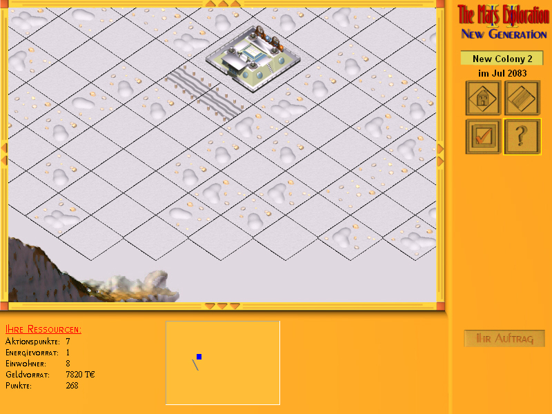 Screenshot aus Level 2 des PC-Spiels "The Mars Exploration 2"